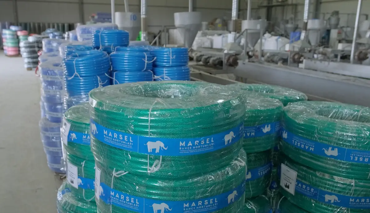 Hose coils ready for dispatch