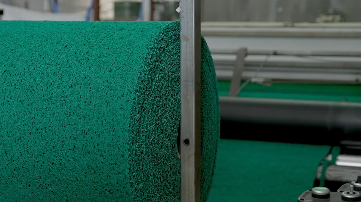 Mat roll fresh off the line